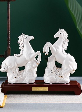 陶瓷马摆件家居饰品客厅办公室电视柜工艺品酒柜开业礼品招财摆设