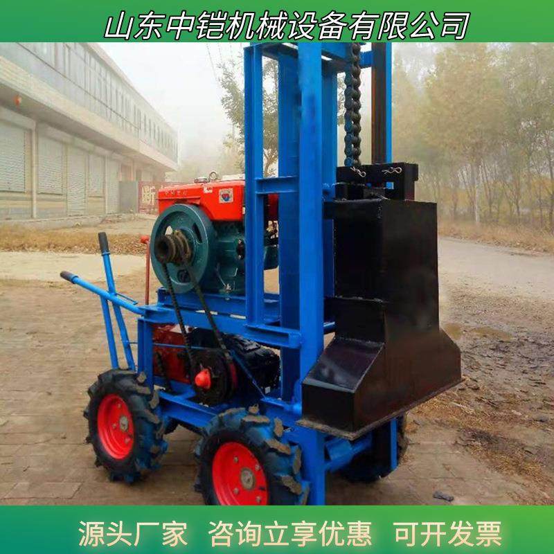 厂家发货四轮自行走打夯机 地基沟渠狭小空间砸夯机 柴油打夯机