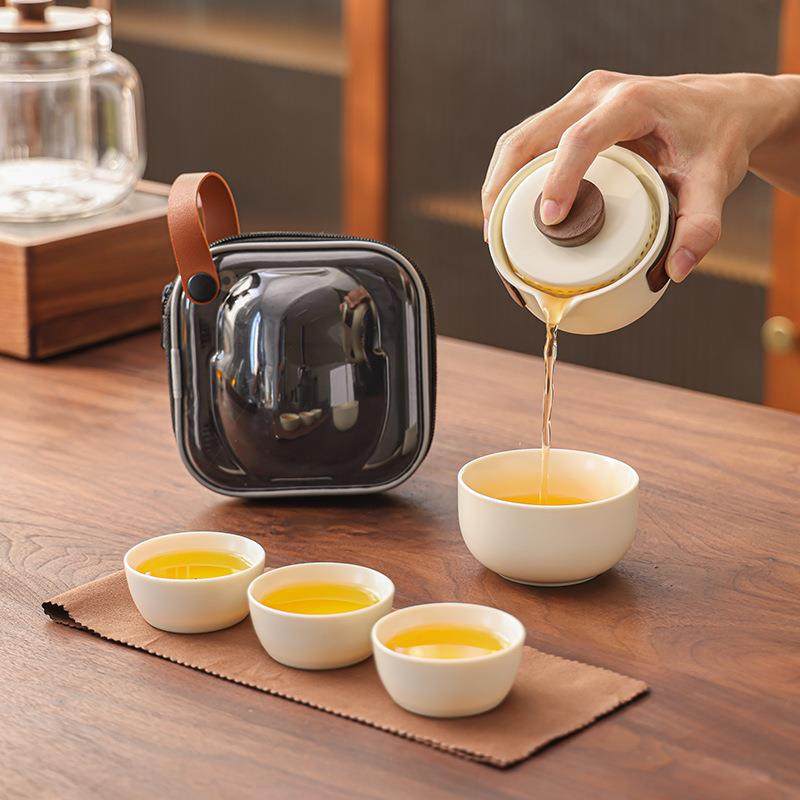 米黄汝窑快客杯一壶三茶杯旅行茶具户外便携式泡茶壶露营喝茶装备,鲜花速递/花卉仿真/绿植园艺,割草机/草坪机,淘宝优惠券,粉丝福利购,淘宝优惠卷