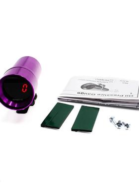 厂家直供37mm12V通用汽车改装仪表转速表 带LED数显转速表紫色壳