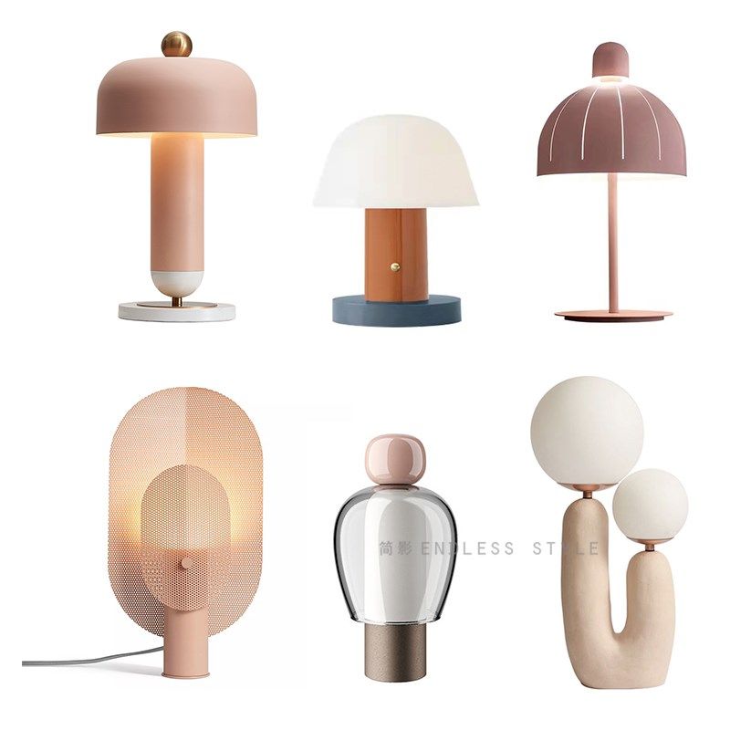 可爱粉色女孩房台灯样板房设计师灯具简约卧室床头儿童房卡通台灯,家装灯饰光源,装饰台灯,淘宝优惠券,粉丝福利购,淘宝优惠卷