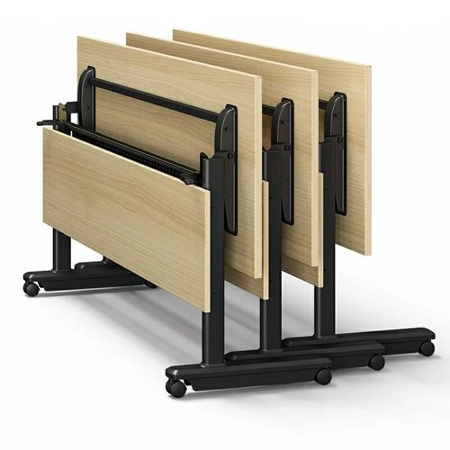 折叠培训桌椅办公桌侧翻课桌椅学生移动拼接长条桌组合培训会议室