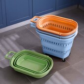 可折叠万向轮拖篮买菜家用便携推车取快递拖车超市购物篮手提篮子