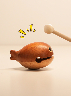 木鱼解压实木上班发疯桌面小摆件 萨卡班甲鱼情绪稳定办公室玩具