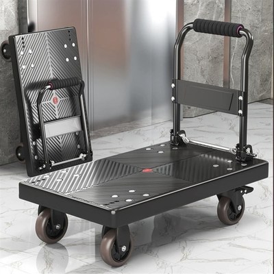 小推车拉货折叠便携拖车家用超轻便搬运手推平板车手拉车简易拉车