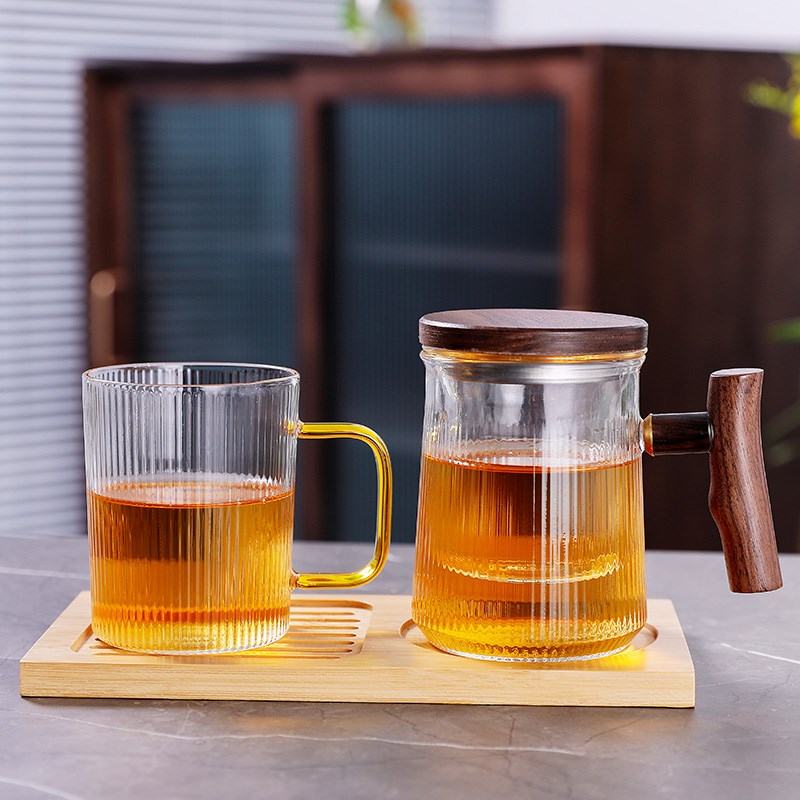 玻璃茶杯茶水分离泡茶杯办公室喝茶过滤杯功夫茶具个人专用主人杯