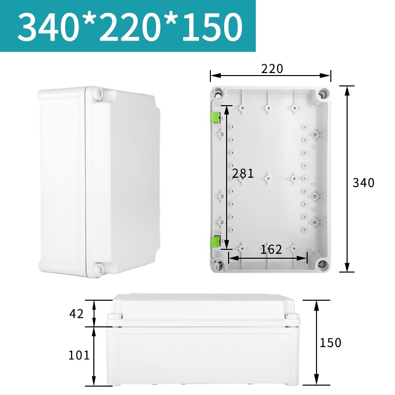 3*220*1防水接线盒PC聚碳酸酯塑料电气箱V2阻燃密封控制机箱