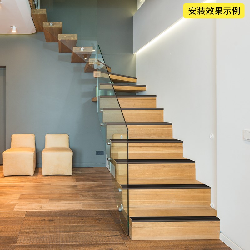 楼梯防滑条铝合金L型踏步压条金属瓷砖大理石台阶梯步收口包边条