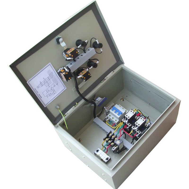 定做三相电机正反转控制箱 倒顺开关 搅拌机风机马达启动配电箱