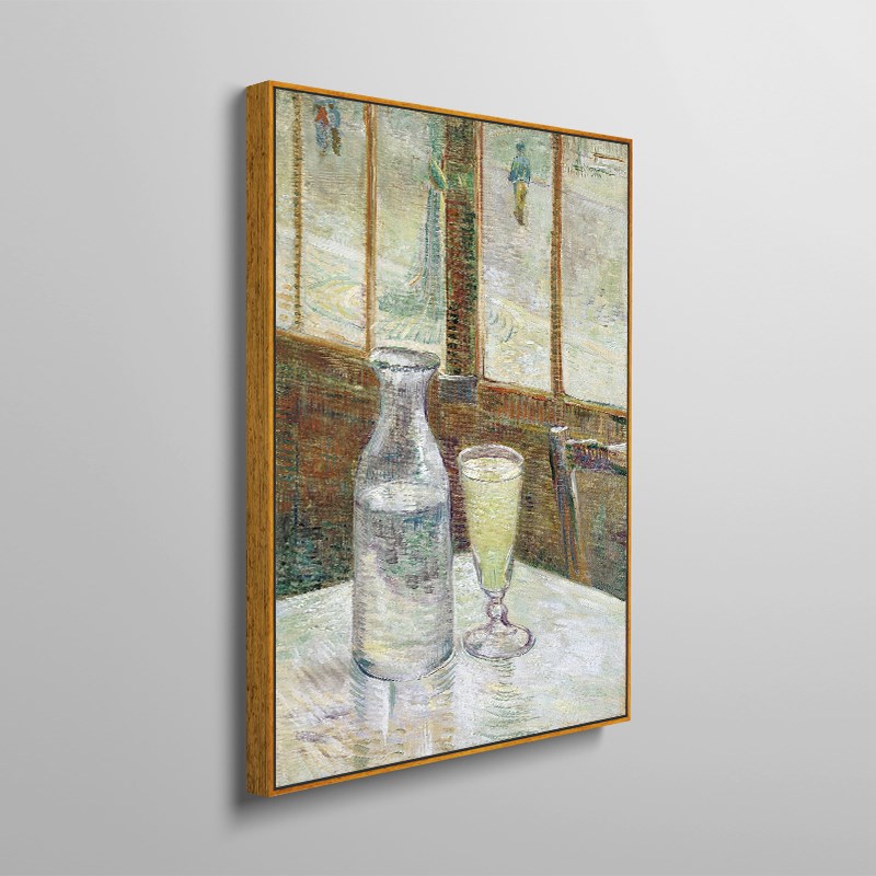 苦艾酒 梵高印刷喷绘仿制油画静物画挂画壁画客厅玄关背景装饰画
