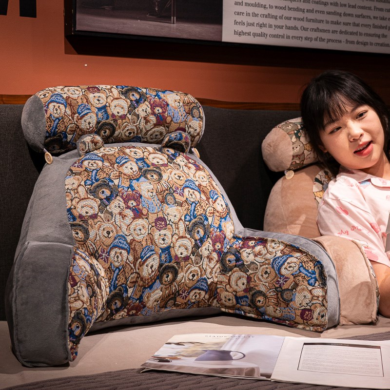 床头软包大靠背垫床上靠枕护颈靠垫孕妇抱枕宿舍学生沙发护腰枕头