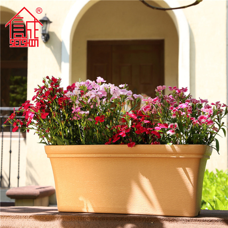 诚信加深陶土风格长槽种菜盆长方形花盆,鲜花速递/花卉仿真/绿植园艺,花盆,淘宝优惠券,粉丝福利购,淘宝优惠卷