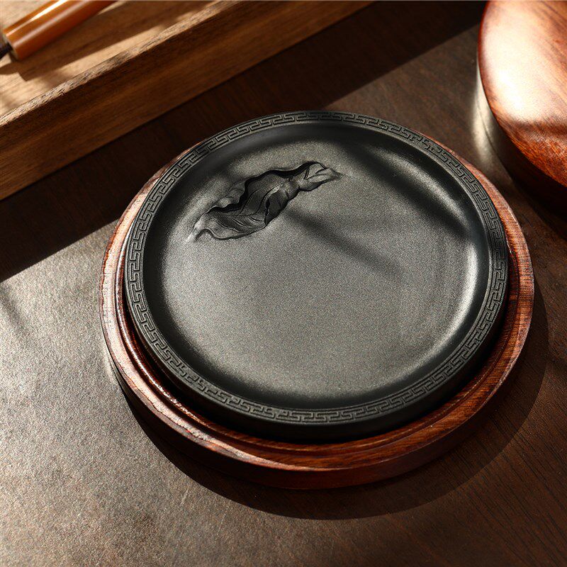 锦瑟文房砚台安徽歙砚书法专用带盖高档墨汁磨墨学生保湿小楷砚台,文具电教/文化用品/商务用品,砚台,淘宝优惠券,粉丝福利购,淘宝优惠卷