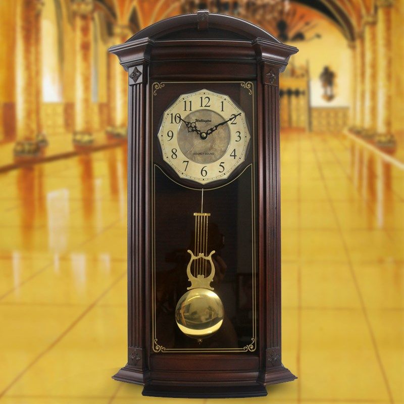 威灵顿实木钟表客厅挂钟复古静音钟客厅大号座钟报时钟精工机芯,家居饰品,挂钟,淘宝优惠券,粉丝福利购,淘宝优惠卷