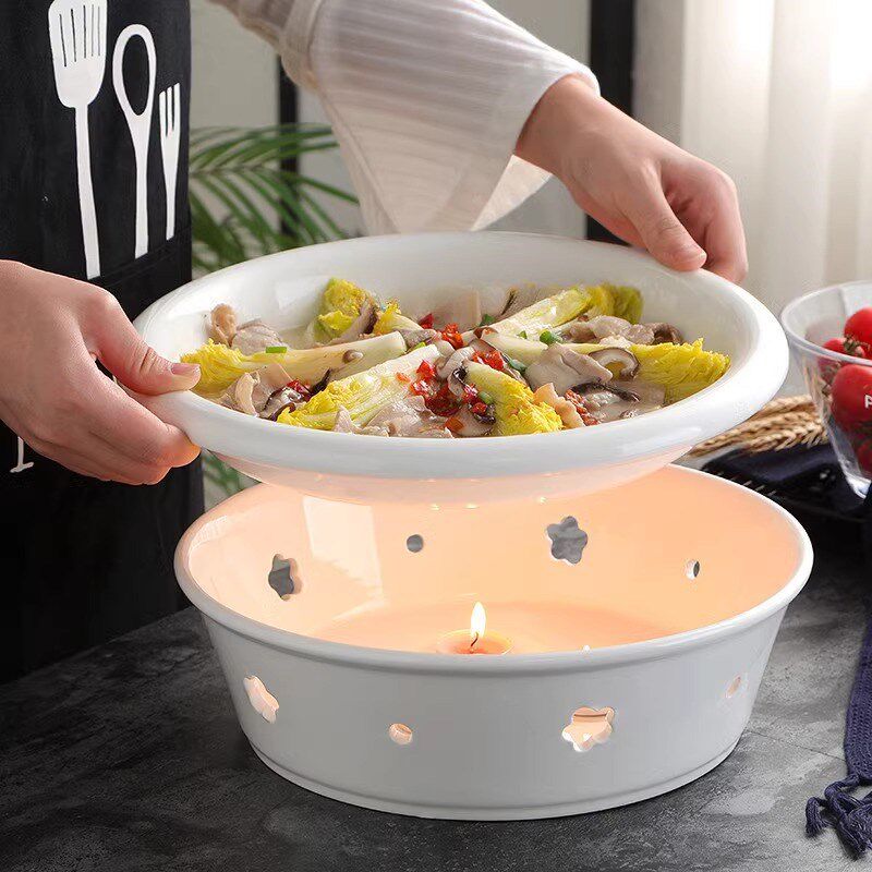 亲聚蜡烛加热炉干锅家用锅锅具保温酒精炉小火锅酒店陶瓷明炉