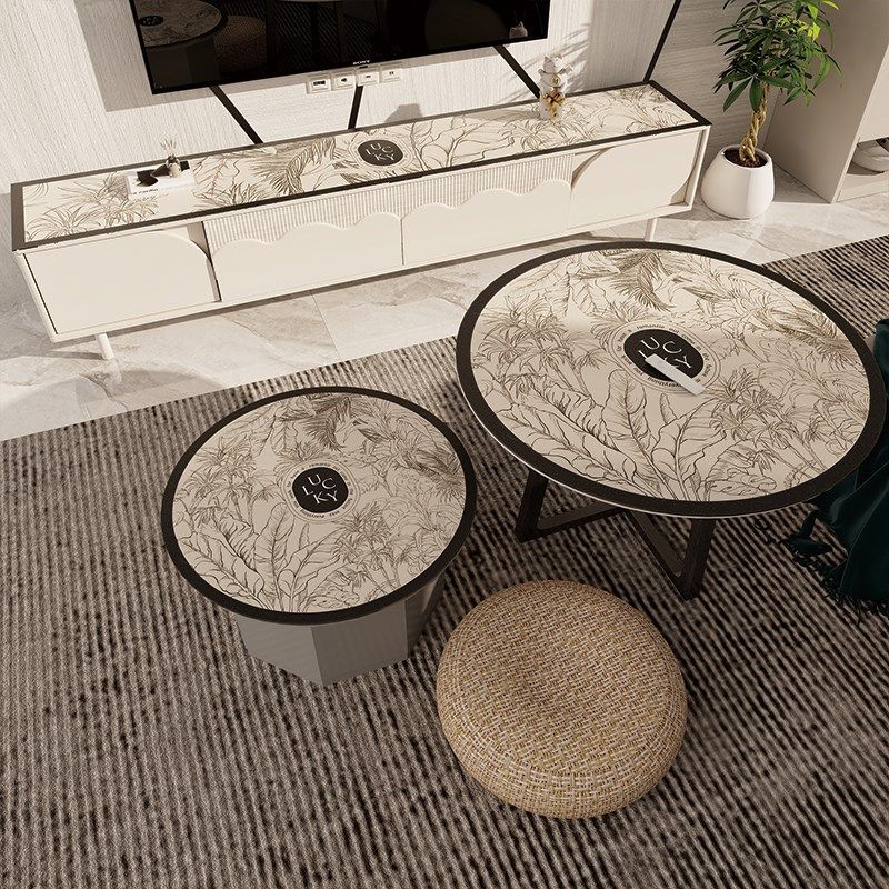 圆形小圆桌茶几垫高级感家用免洗防水防油餐桌垫子客厅电视柜桌布,居家布艺,桌布,淘宝优惠券,粉丝福利购,淘宝优惠卷