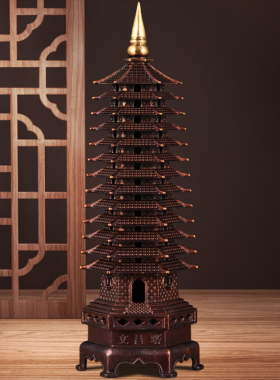 铜文昌塔摆件13十三层文昌宝塔家居客厅酒柜书房学生桌面装饰品