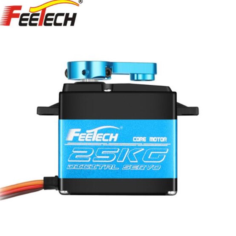 高压大扭力FT5325M金属铝中壳25kg钢齿180/270度防水铁芯数字舵机