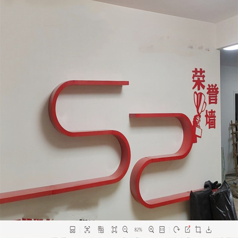 定制铁艺荣誉墙架美甲油胶架US弧形奖牌奖杯架各种造型架创意搁板