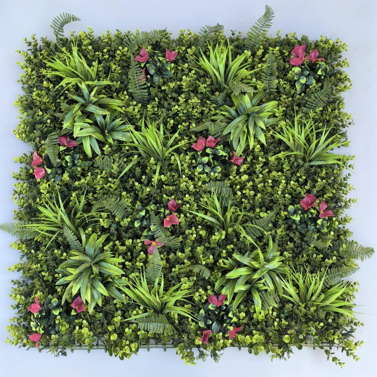 100×100cm人造仿真植物墙面永生垂直绿化塑料花假草皮绿植背景坪