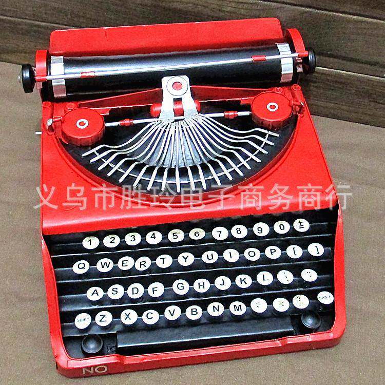 老式铁艺打字机模型 摄影道具 酒吧店面复古装饰摆件 手工工艺品
