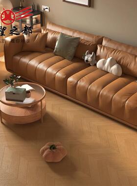 法式复古AB面菱形鱼骨拼木纹瓷砖300x1200原木风客厅仿实木地板砖