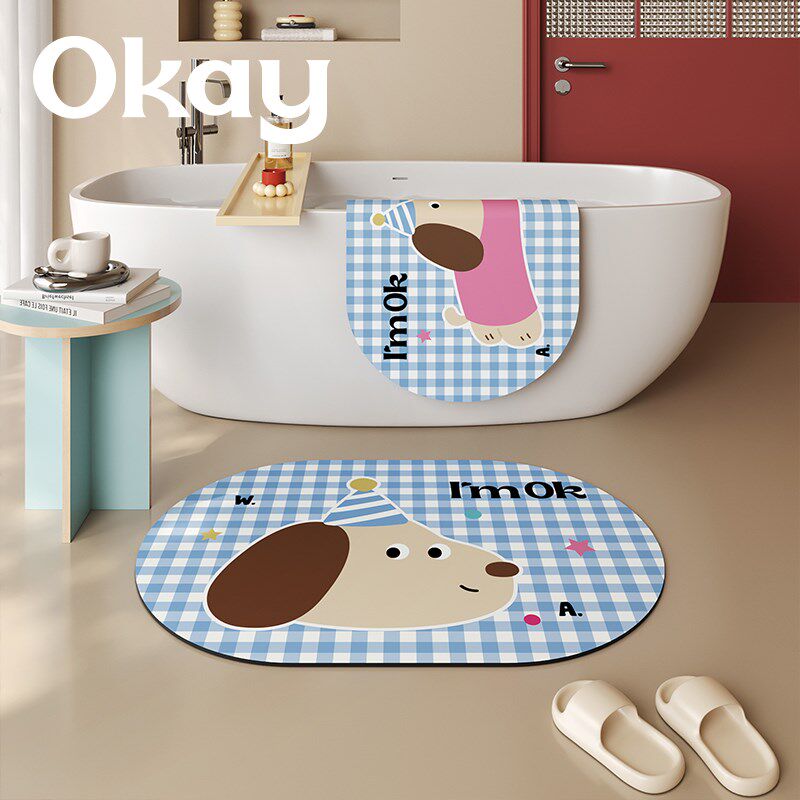 okay露米狗狗卫生间地垫吸水速干浴室门口防滑家用厕所淋浴防摔垫,居家布艺,家用脚垫,淘宝优惠券,粉丝福利购,淘宝优惠卷