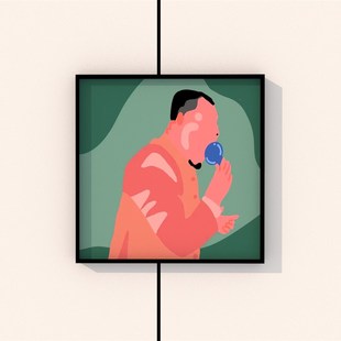 范德彪彪哥装饰画辽北狠人马大帅卧室客厅挂画手绘油画背景墙人生