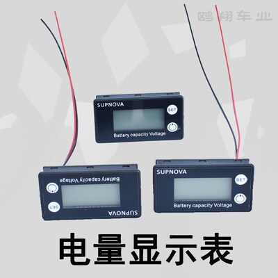 深远009电动车电池电量表48V60V72V锂电池铅酸电池电瓶电量显示器