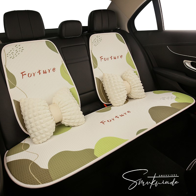 汽车坐垫四季通用可爱座垫车载车内座椅套高级感座套半包防滑车垫