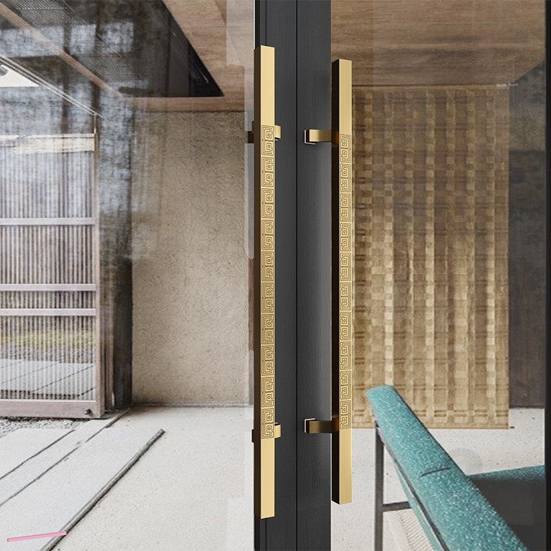 不锈钢回字大门拉手实木把手玻璃门木门有框门通用大拉手现代中式