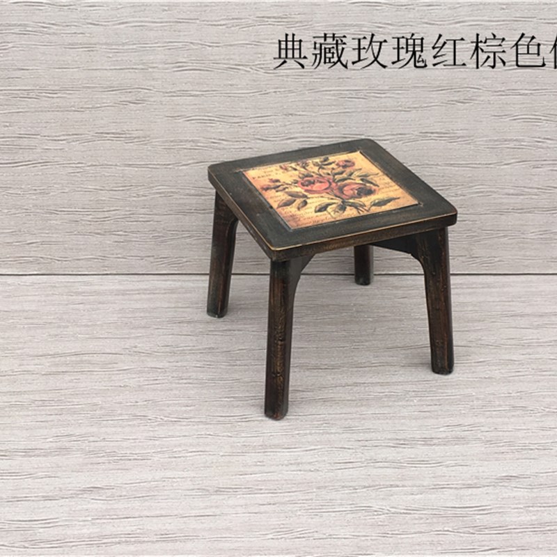 现代简约凳子实木小凳子创意方凳复古客厅圆凳家用儿童凳茶几凳子