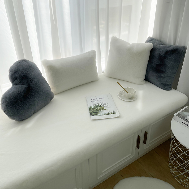 毛绒短毛飘窗垫仿兔毛窗台垫子卧室客厅床边毯简约地毯防滑阳台垫