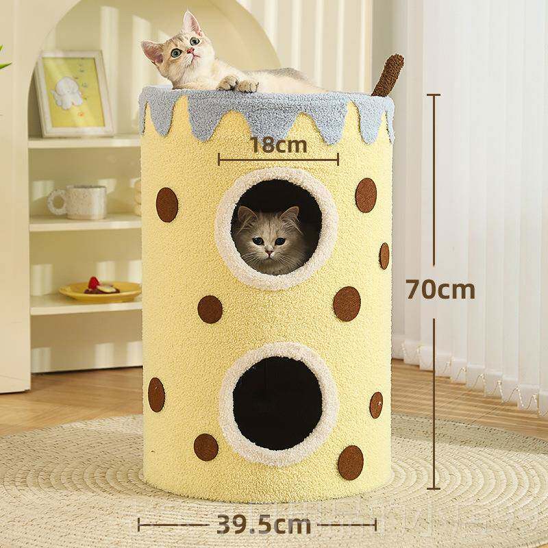 正品猫窝凳一体1化双层板树洞剑麻刮桶凳人类宠物共用凳椅0.5k下g