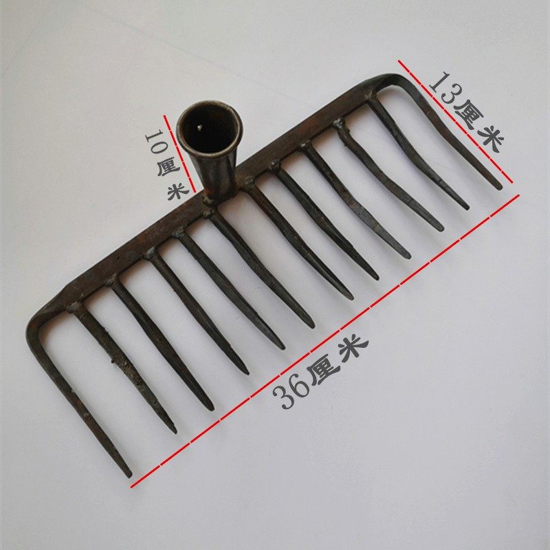 钉耙农用九齿耙平地松土翻地耙子园艺耙园林耙锰钢种菜搂草耙铁耙,农机/农具/农膜,耙子,淘宝优惠券,粉丝福利购,淘宝优惠卷