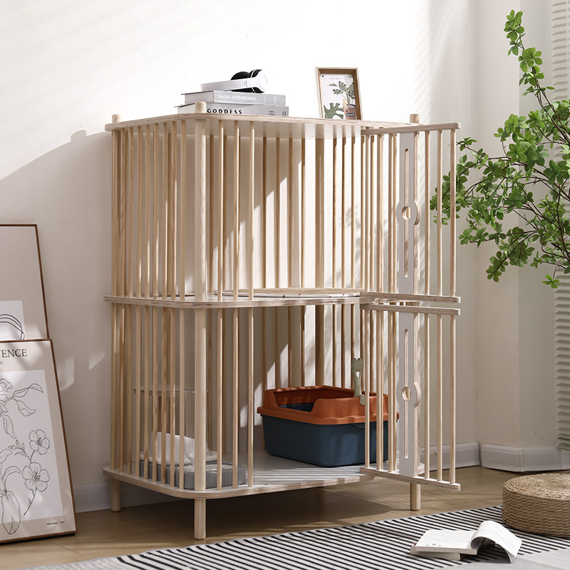 【升级】实木猫窝两层DIY笼子猫别墅人猫共用不占地跳台爬架猫屋,宠物/宠物食品及用品,猫笼子/猫别墅,淘宝优惠券,粉丝福利购,淘宝优惠卷