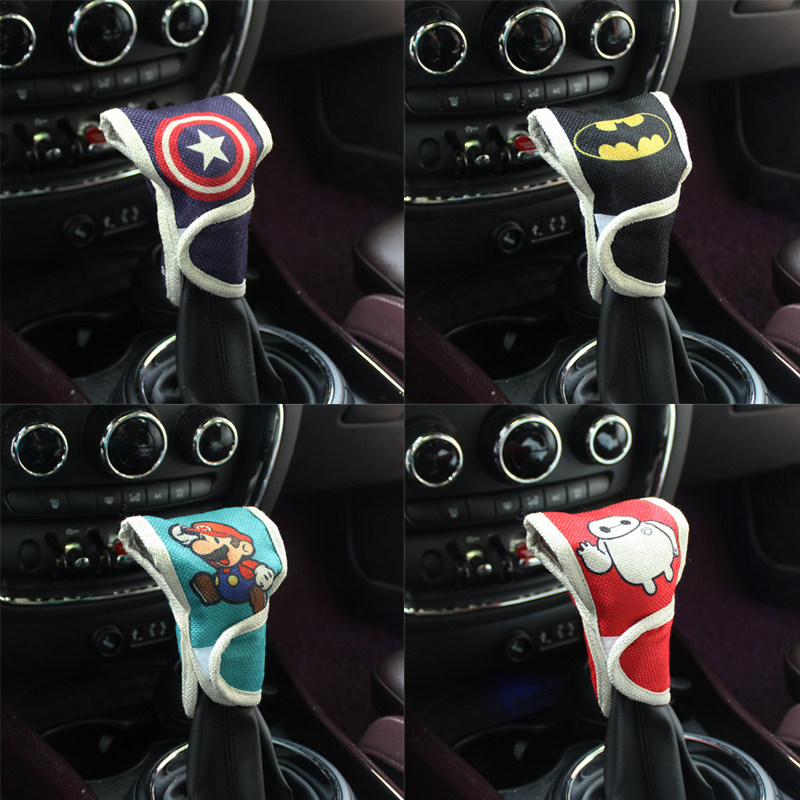 通用型汽车档把套卡通棉麻档位套档杆装饰可爱内饰用品手自动档