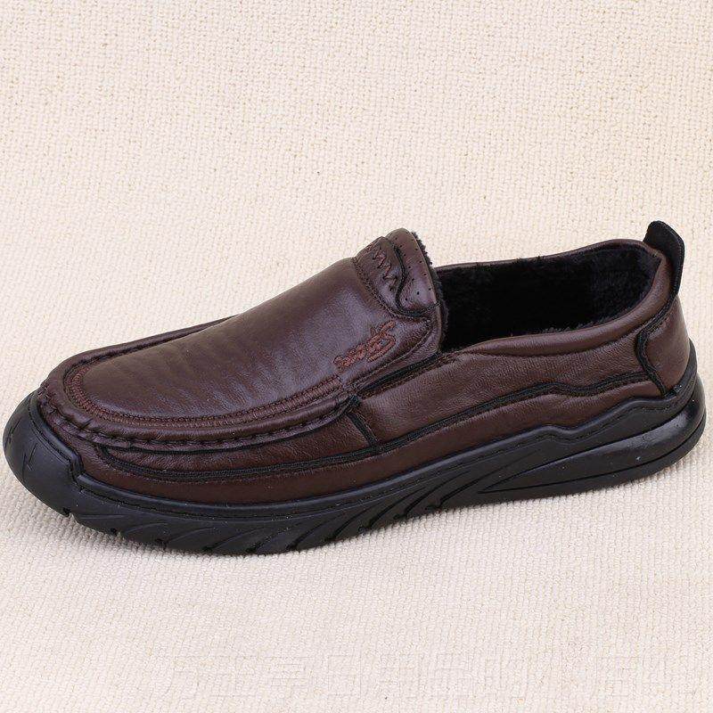 高档二棉鞋男加绒保暖爸棉鞋老北京爸鞋仿皮软底休闲鞋中年商布务,流行男鞋,休闲皮鞋,淘宝优惠券,粉丝福利购,淘宝优惠卷