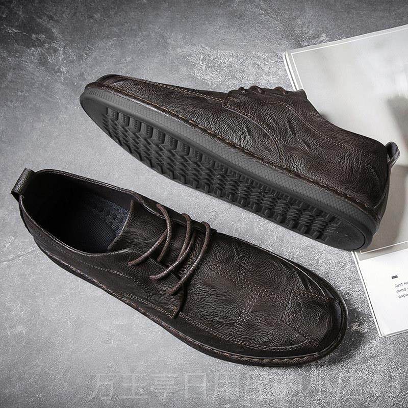 高档休闲鞋男商务软底伦皮风牛筋底英鞋2潮025夏季懒人鞋一脚蹬豆,流行男鞋,休闲皮鞋,淘宝优惠券,粉丝福利购,淘宝优惠卷