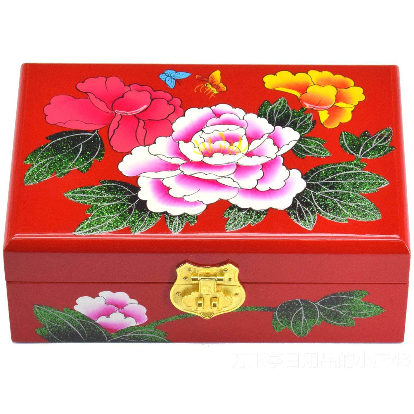 高档平遥推漆器盒化首饰盒实木质复古生日结礼婚物妆梳妆收光纳盒,饰品/流行首饰/时尚饰品新,首饰盒,淘宝优惠券,粉丝福利购,淘宝优惠卷