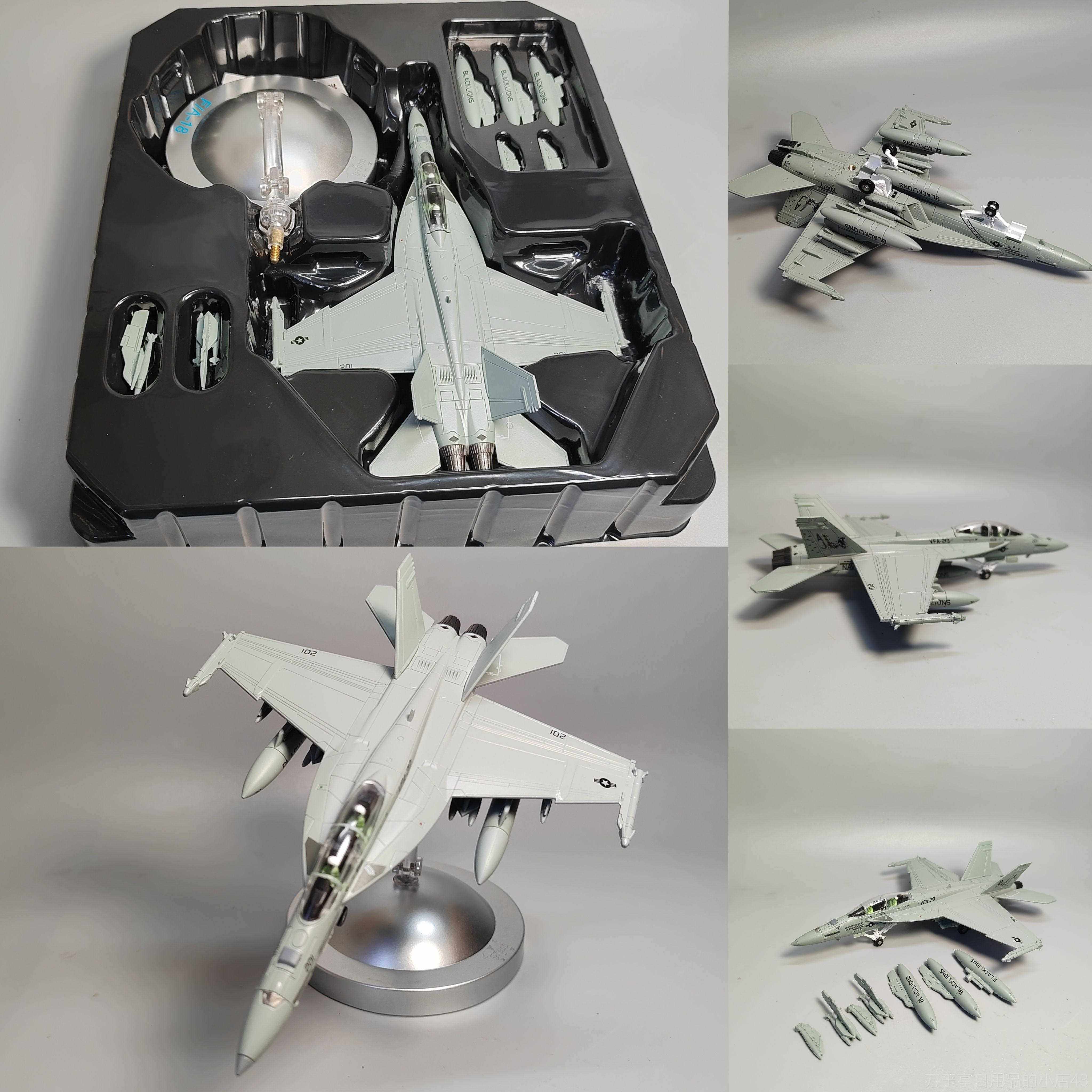 高档1:100F18大黄蜂战斗模型合金仿真壮志凌云黑中队军机事狮念纪