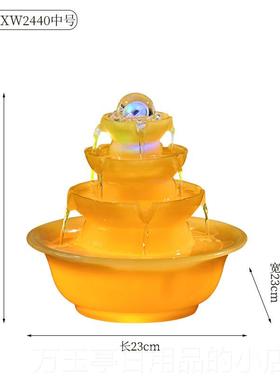 高档桌八摆方来财风水室轮流水摆件循环水生财办公茶凤水件招时来