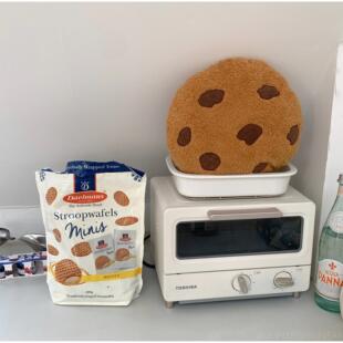 高档曲奇抱枕in可枕爱饼干沙靠s垫办公午睡趣发多多靠枕圆形毛绒