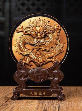 高档中国风品水晶浮雕礼工品办公室书房装饰品摆件送商务艺出国老