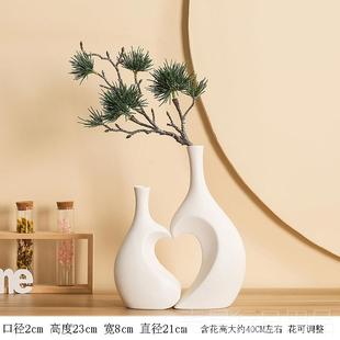 正品网红花瓶高级感乔迁礼柜仿物花客厅一对电视轻奢真中式装饰品