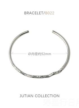 正品巨天高银端简约冷款纯银手炼多途不对称细线用纹女理性礼品饰