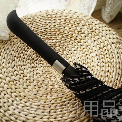 正品女雨日本超轻防晒伞全自动千鸟格伞两遮用晴伞男双人三折叠阳
