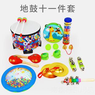正品鼓儿童鼓玩具奥尔夫打教击乐器敲韩国地宝宝敲击军打鼓早手拍