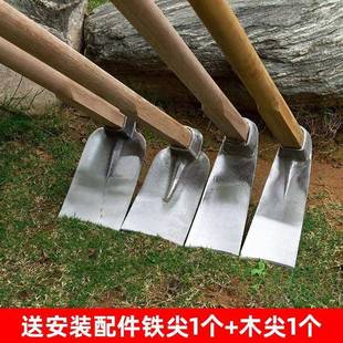 不两锈337钢锄头挖土开除草全钢荒户外长木柄用锄头小家农具种菜