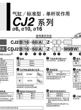 SMCCJ2BCDJ2B4981-5101520253035404550Z-6AZ--B迷你气缸